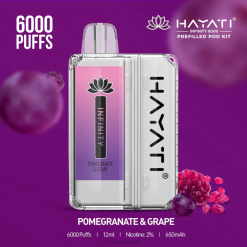 Hayati Infinity 6000 kit di capsule 6NH0156 Hayati vape near me melograno e uva