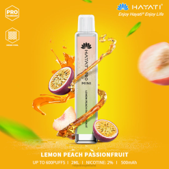 Hayati Pro Mini monouso 6NH028 Hayati vape shop frutto della passione, limone e pesca