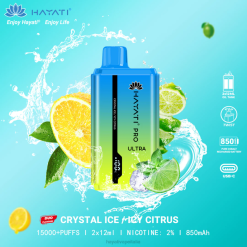 Hayati Pro Ultra 15000 puff usa e getta 6NH0218 Hayati vape shop ghiaccio cristallino/agrumi ghiacciati