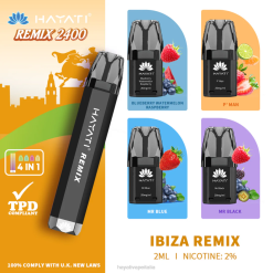 Hayati Remix sistema a cialde preriempite 2400 puff 6NH055 Hayati vape liquid remix di Ibiza