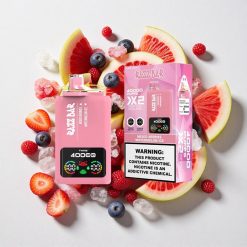 Mirtilli-Anguria Ghiacciata Razz Bar 40000 Puffs Display Potenza