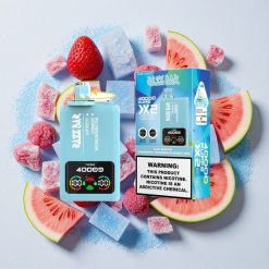 Mirtillo Ghiaccio-Fragola Anguria Bubble Gum Razz Bar 40000 Puffs Schermo Potenza